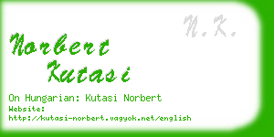 norbert kutasi business card